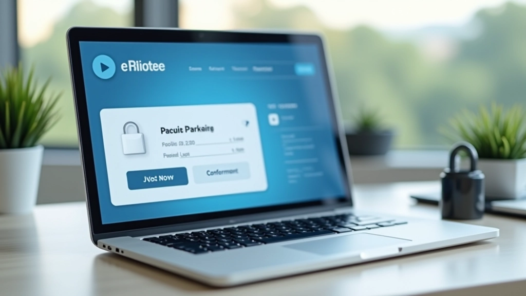 Secure online banking interface with encryption lock symbol and verified payment confirmation screen